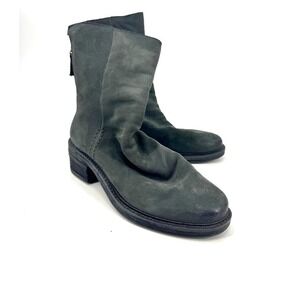 OTBT Fernweh Women's Grey Leather Slouchy Back Zip Mid-Calf Boots 19F935 Size 7M